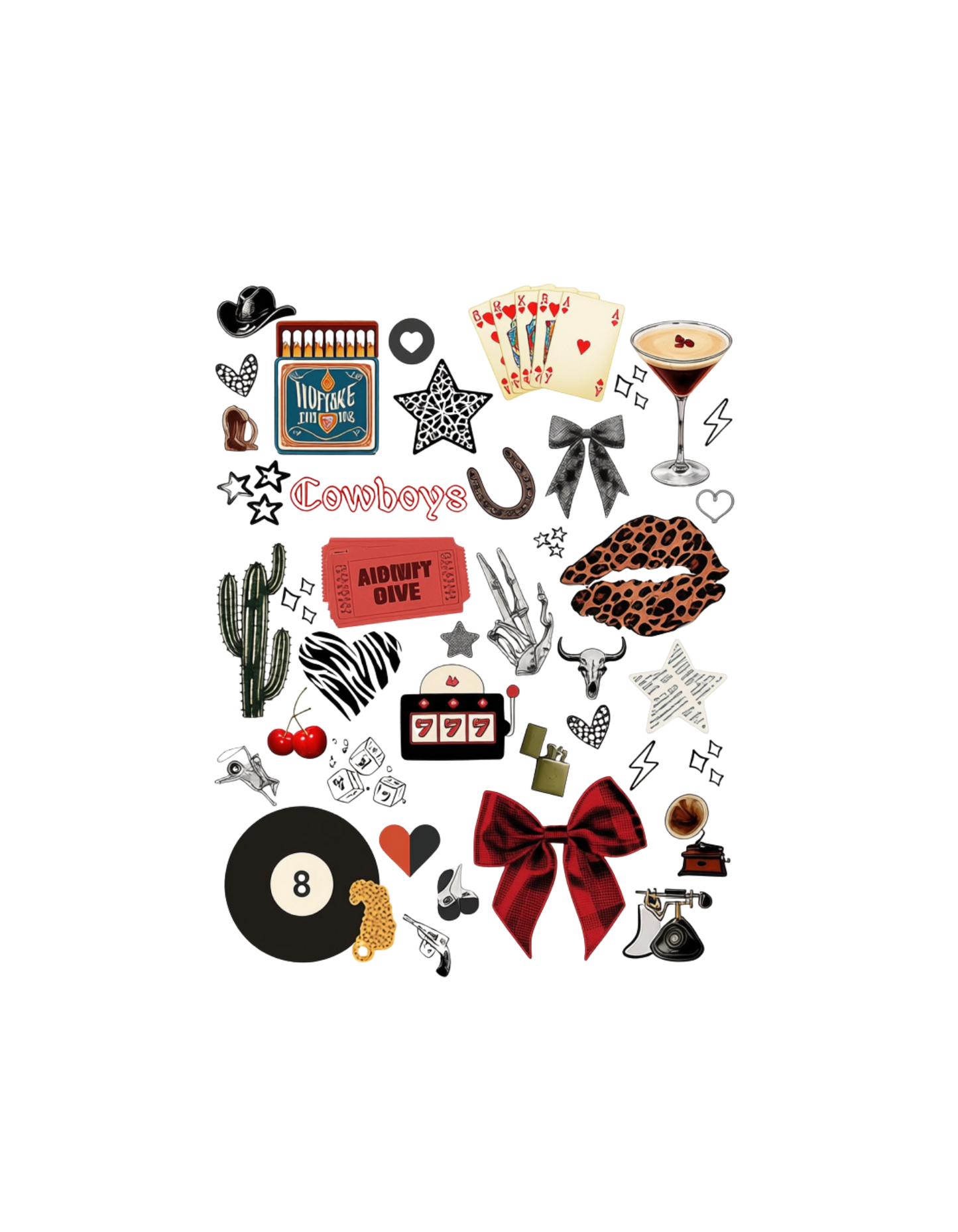 Cowboys Collage DTF transfer design