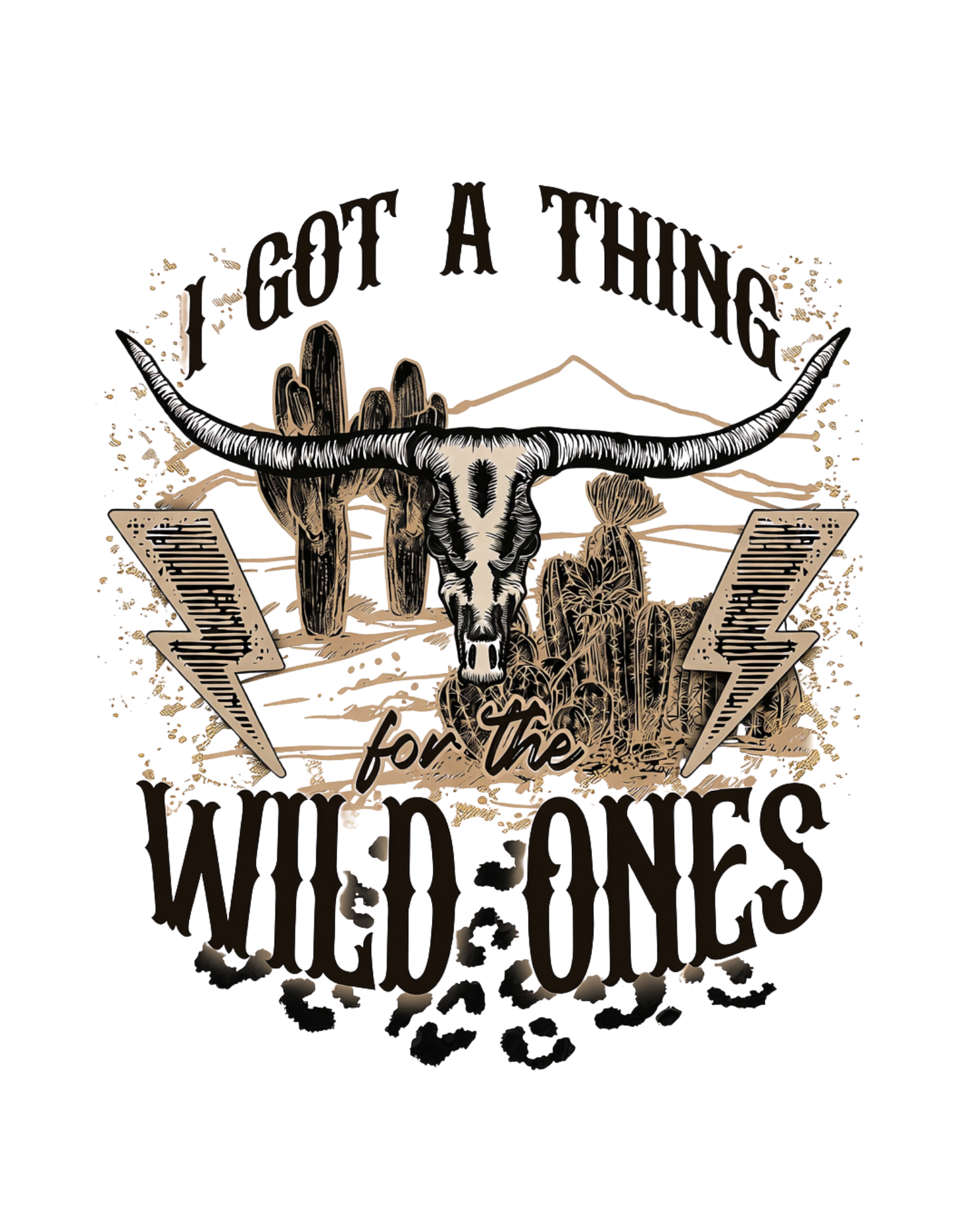 I Got a Thing for the Wild Ones Western graphic tee design