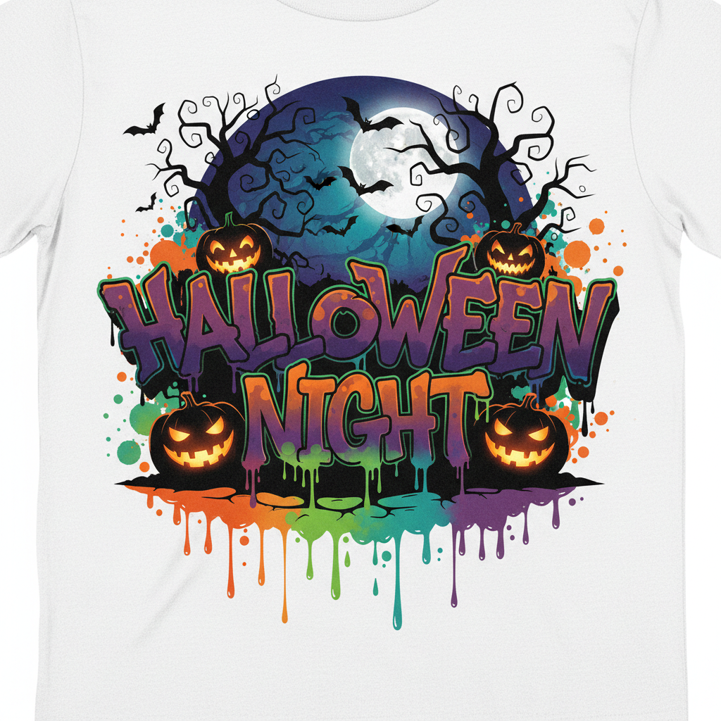 Halloween Night graffiti graphic design