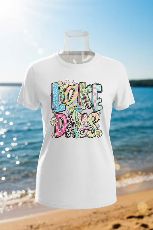 Lake Days Graphic Tee - White