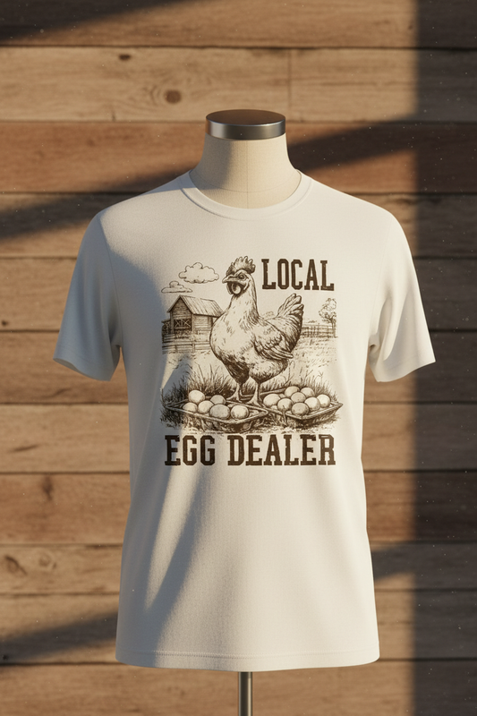 Local Egg Dealer Graphic Tee - White