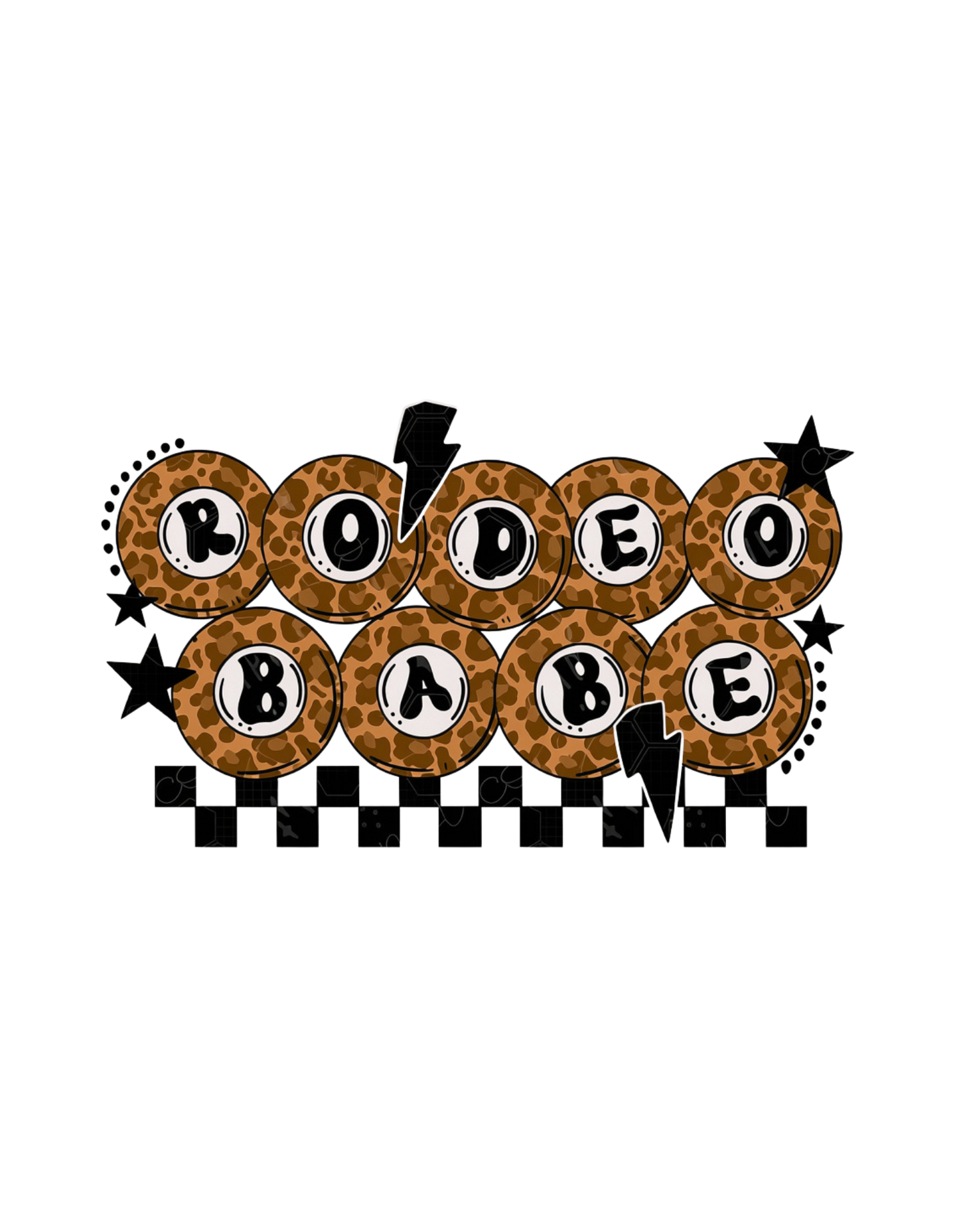 Rodeo Babe leopard print Western graphic tee design