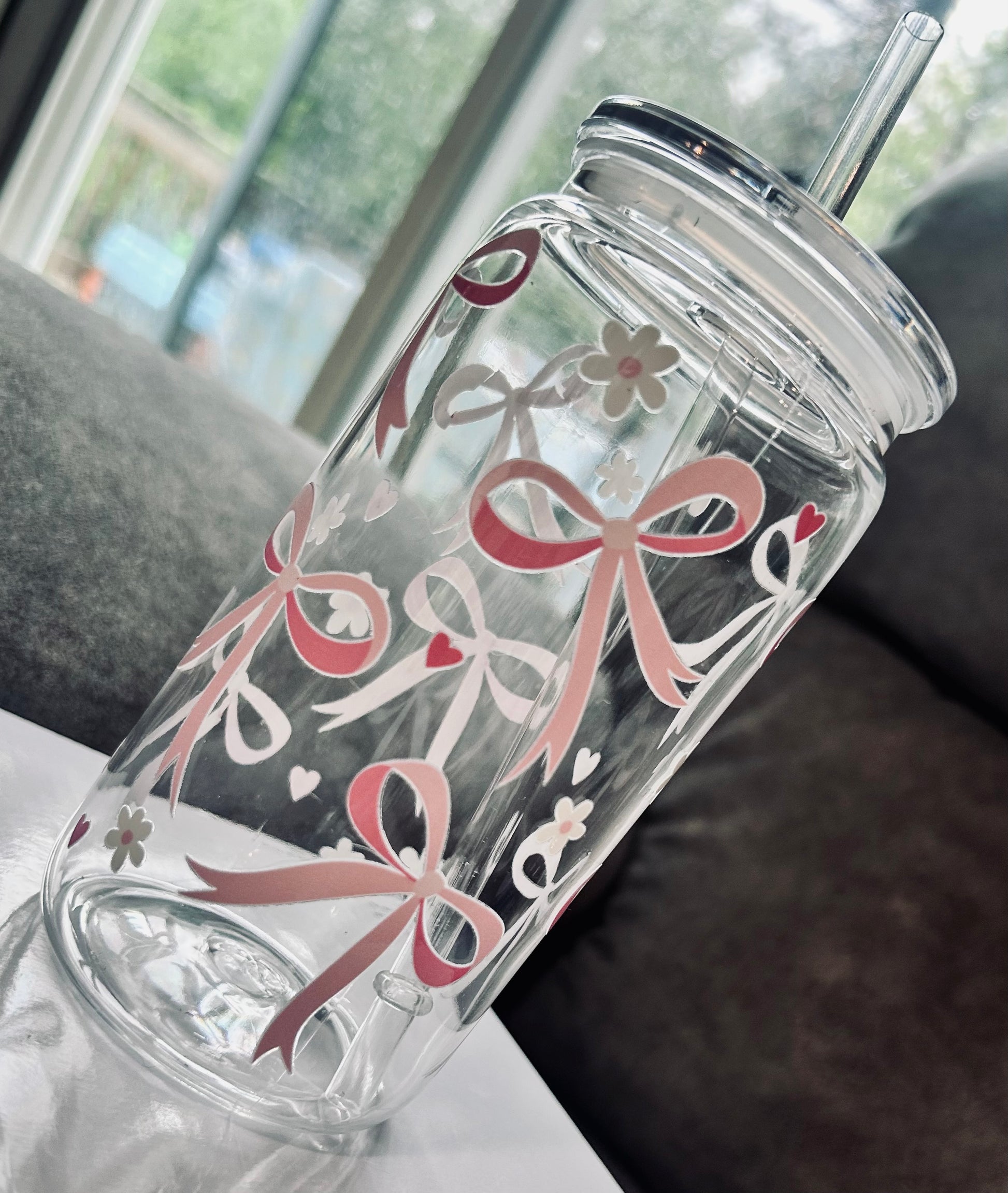 Glass cup designs - howdy cow print