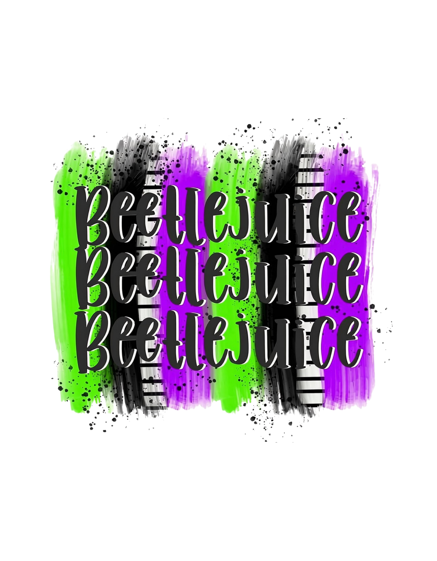 Beetlejuice Beetlejuice Beetlejuice DTF transfer design