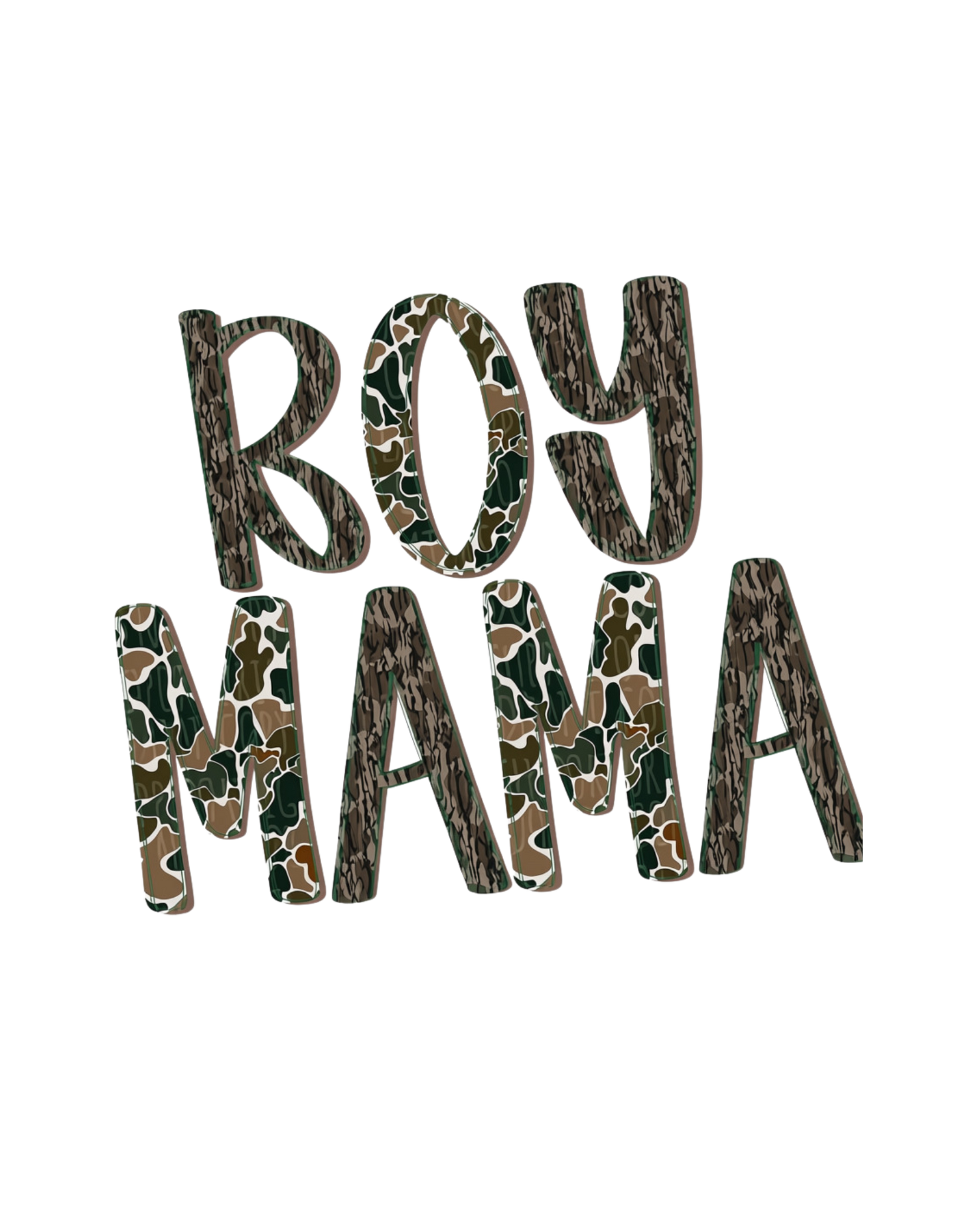 Boy Mama camo graphic tee design