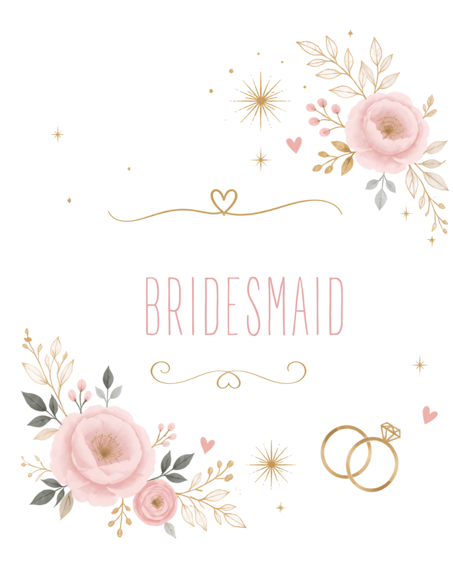 Bridesmaid graphic tee - pink floral design