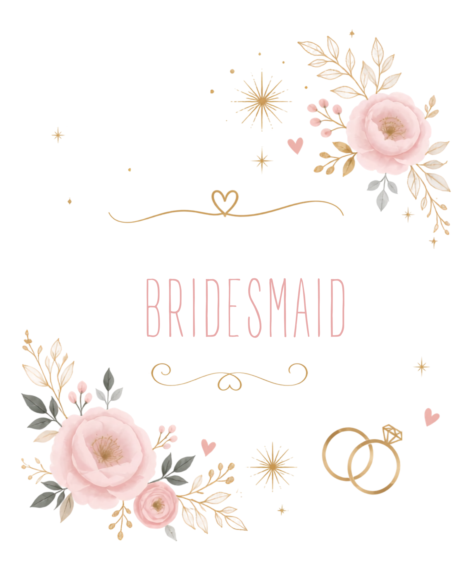 Bridesmaid graphic tee - pink floral design