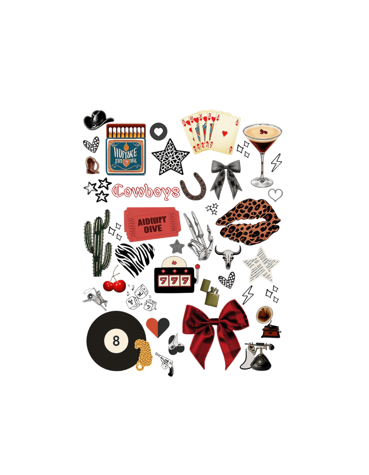 Cowboys Collage DTF transfer design