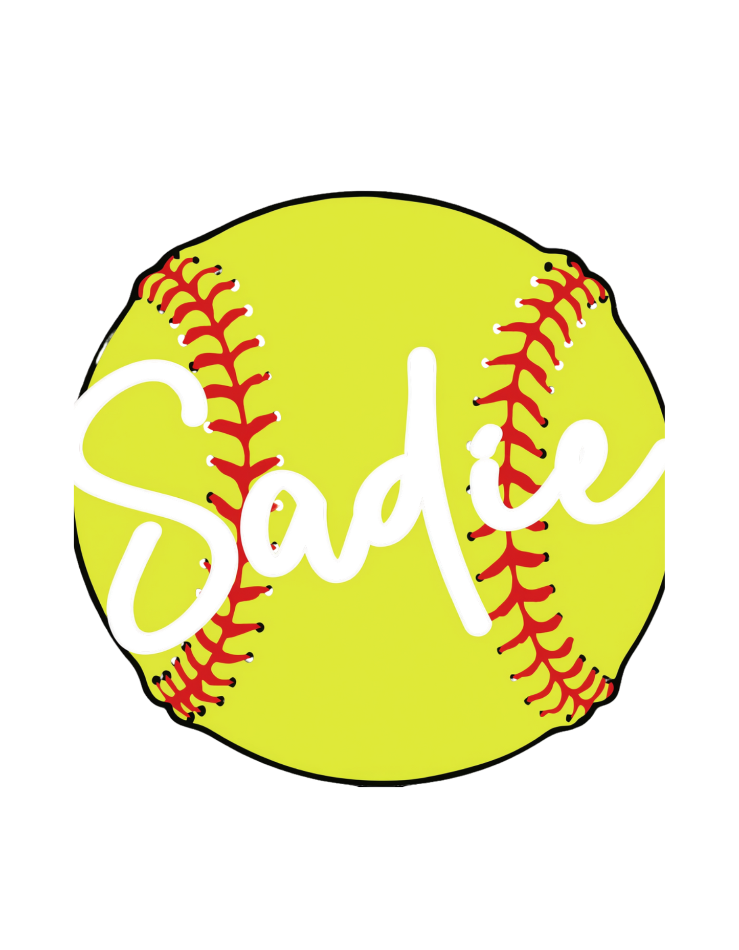 Custom Name Softball graphic tee design