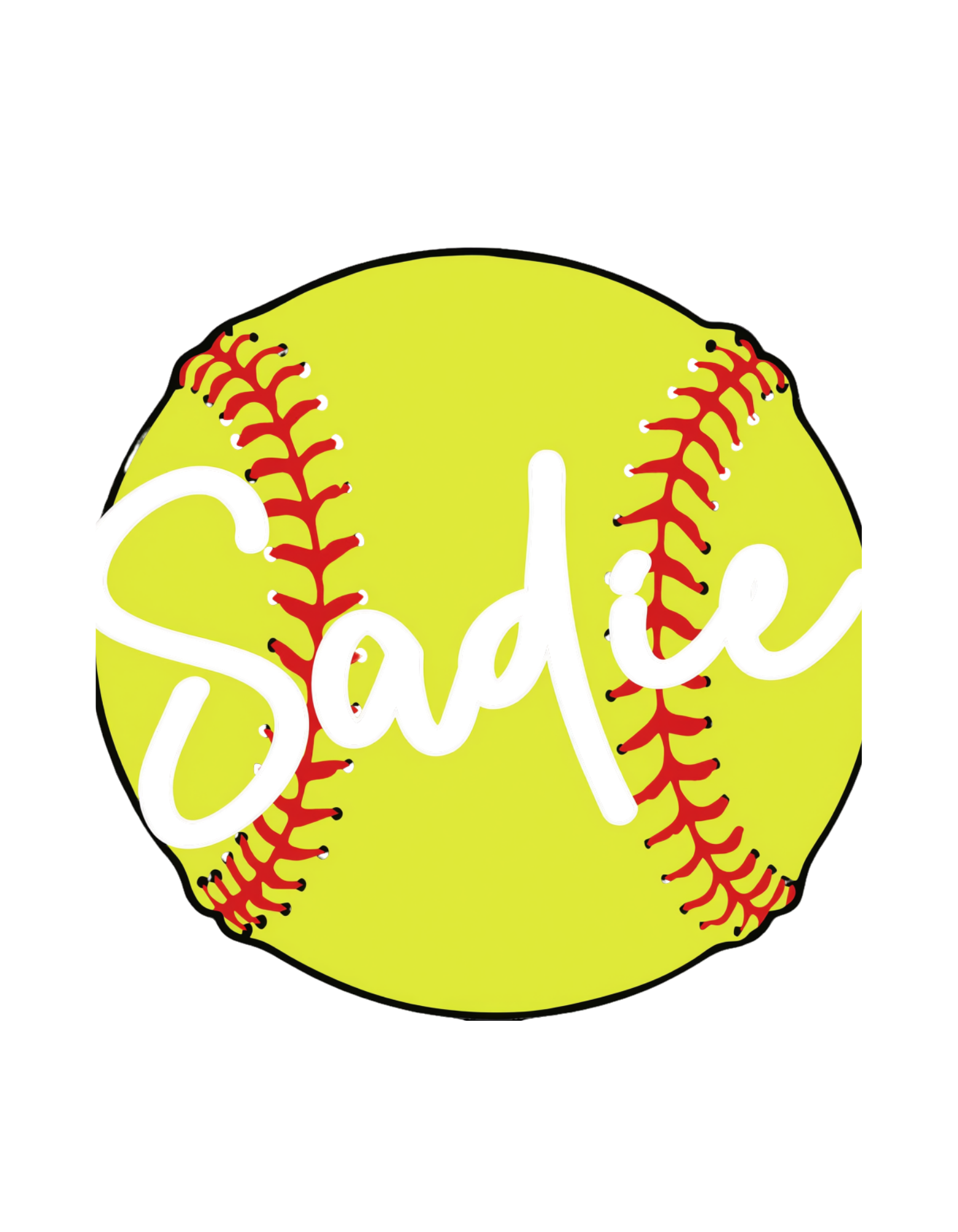 Custom Name Softball graphic tee design