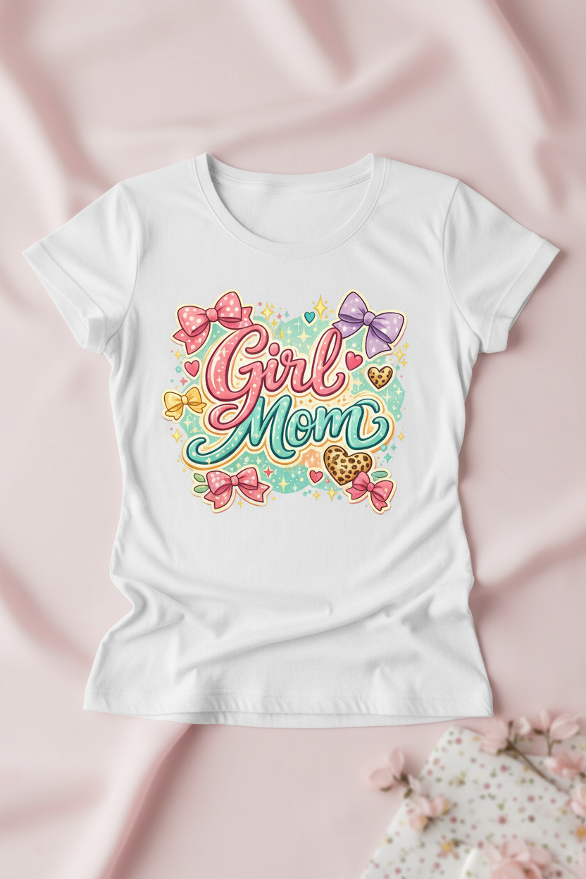 Girl Mom Tee Mockup