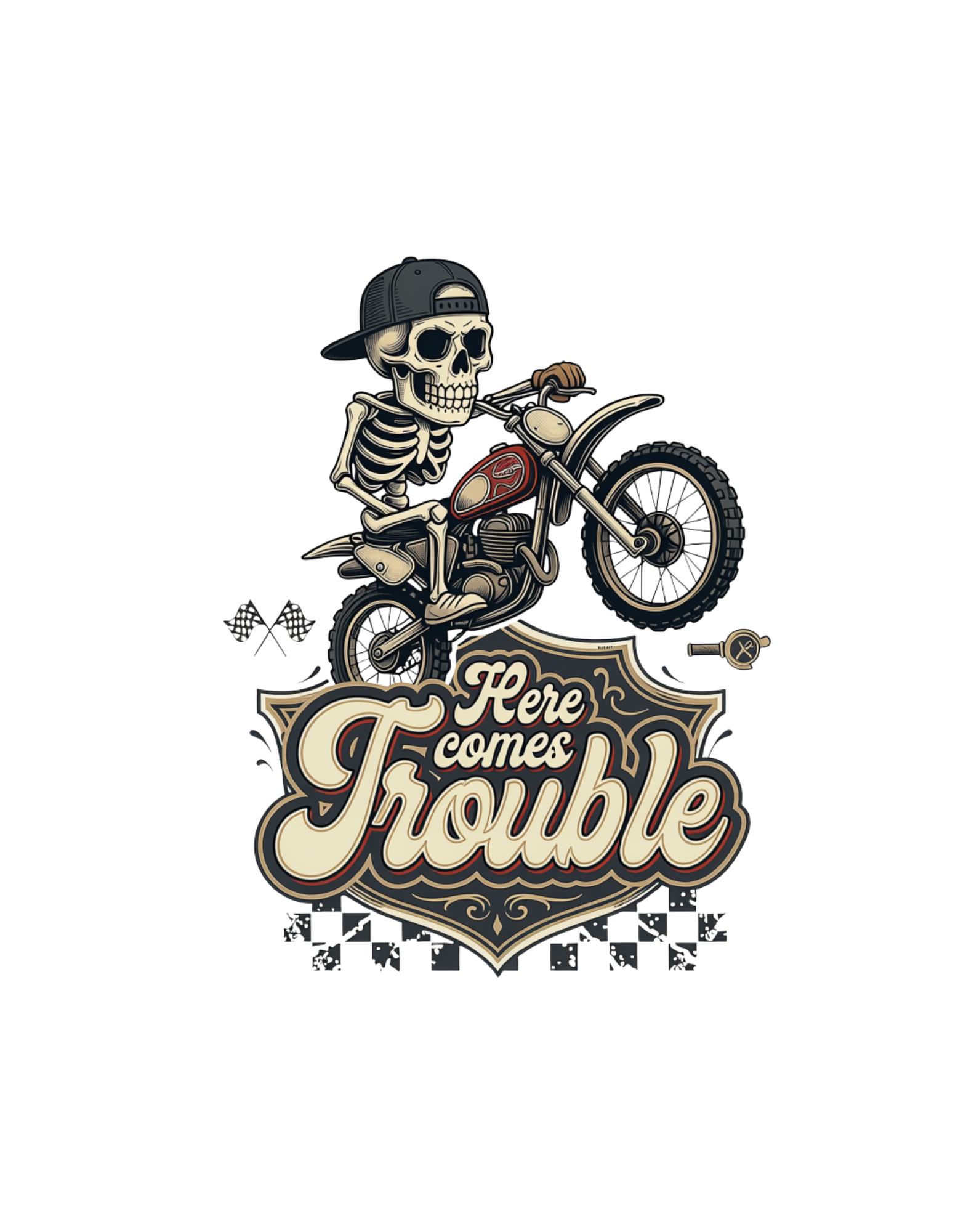 Here Comes Trouble Kids Graphic Tee