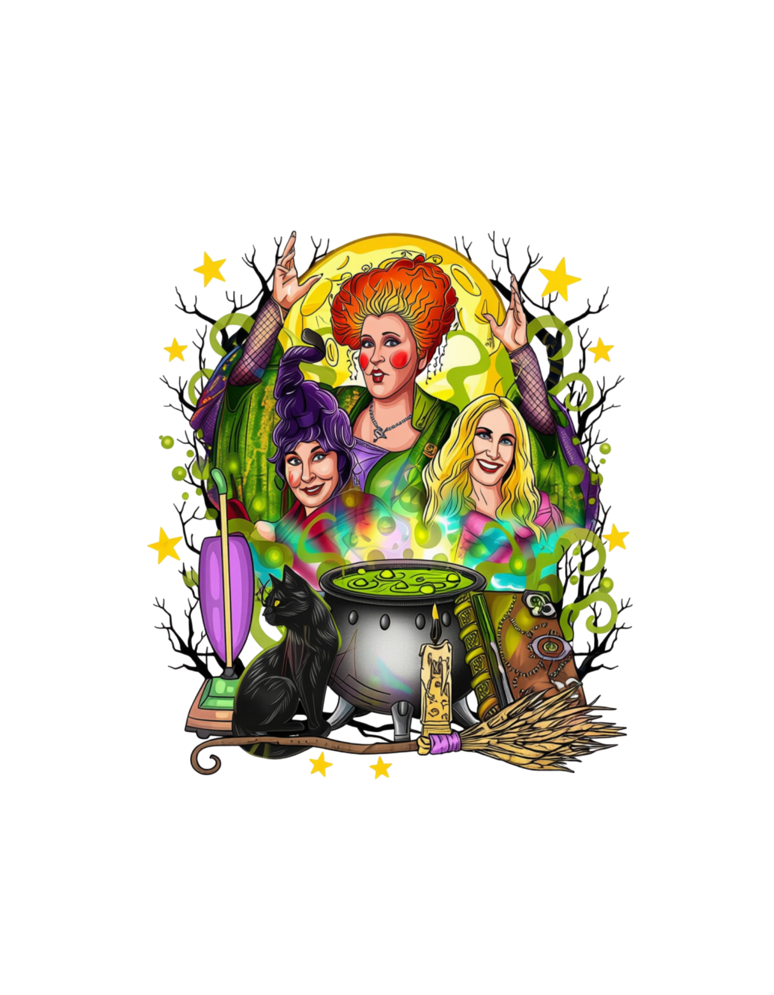 Hocus Pocus Sanderson Sisters DTF transfer design