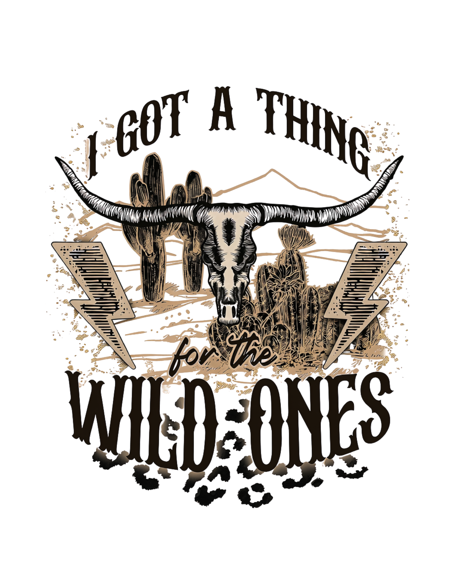 I Got a Thing for the Wild Ones Western graphic tee design