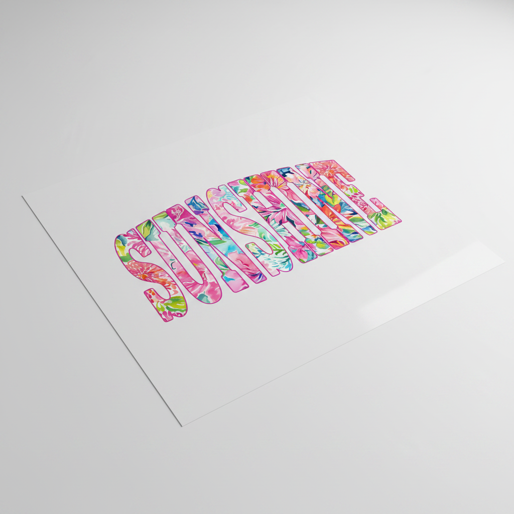 Sunshine DTF transfer mockup