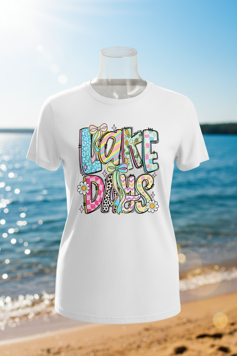 Lake Days Graphic Tee - White