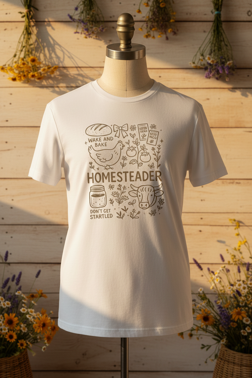 Homesteader Graphic Tee - White
