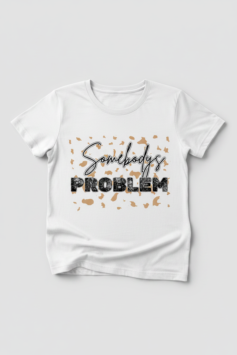 Somebody's Problem women's t-shirt mockup