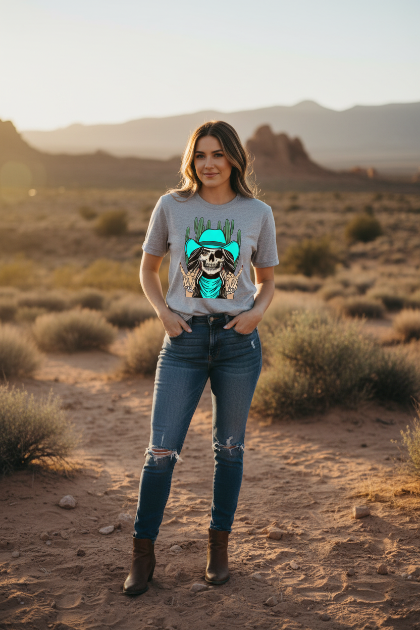 Skull Cowgirl Lifestyle Mockup