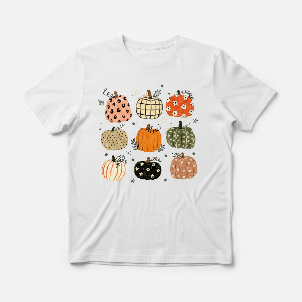 Pumpkins flat lay mockup
