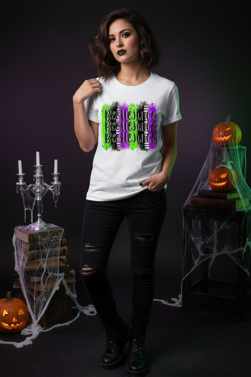 Beetlejuice tee lifestyle photo