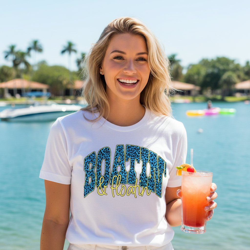Boating & Floating tee lifestyle mockup
