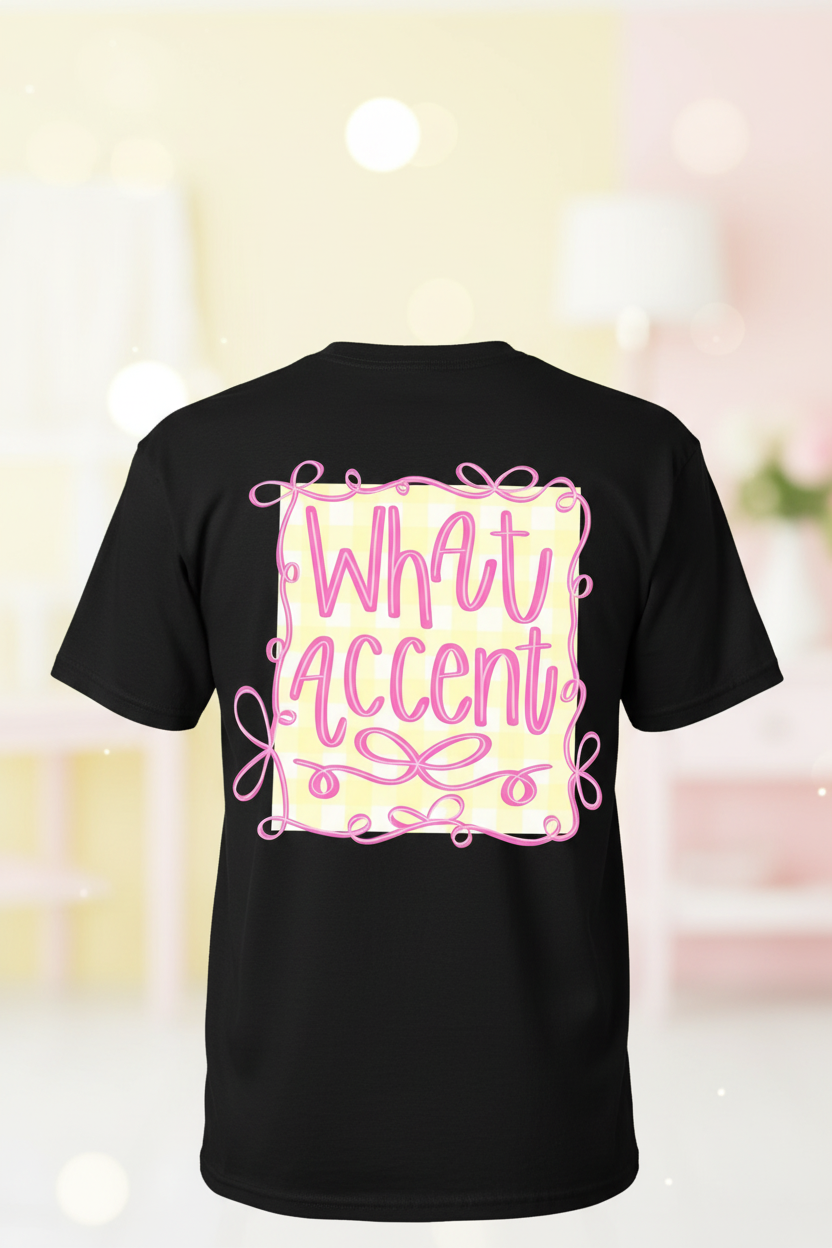 What Accent Tee - Black Back