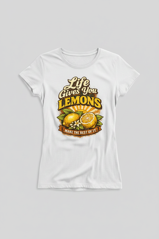 Life Gives You Lemons women's t-shirt mockup