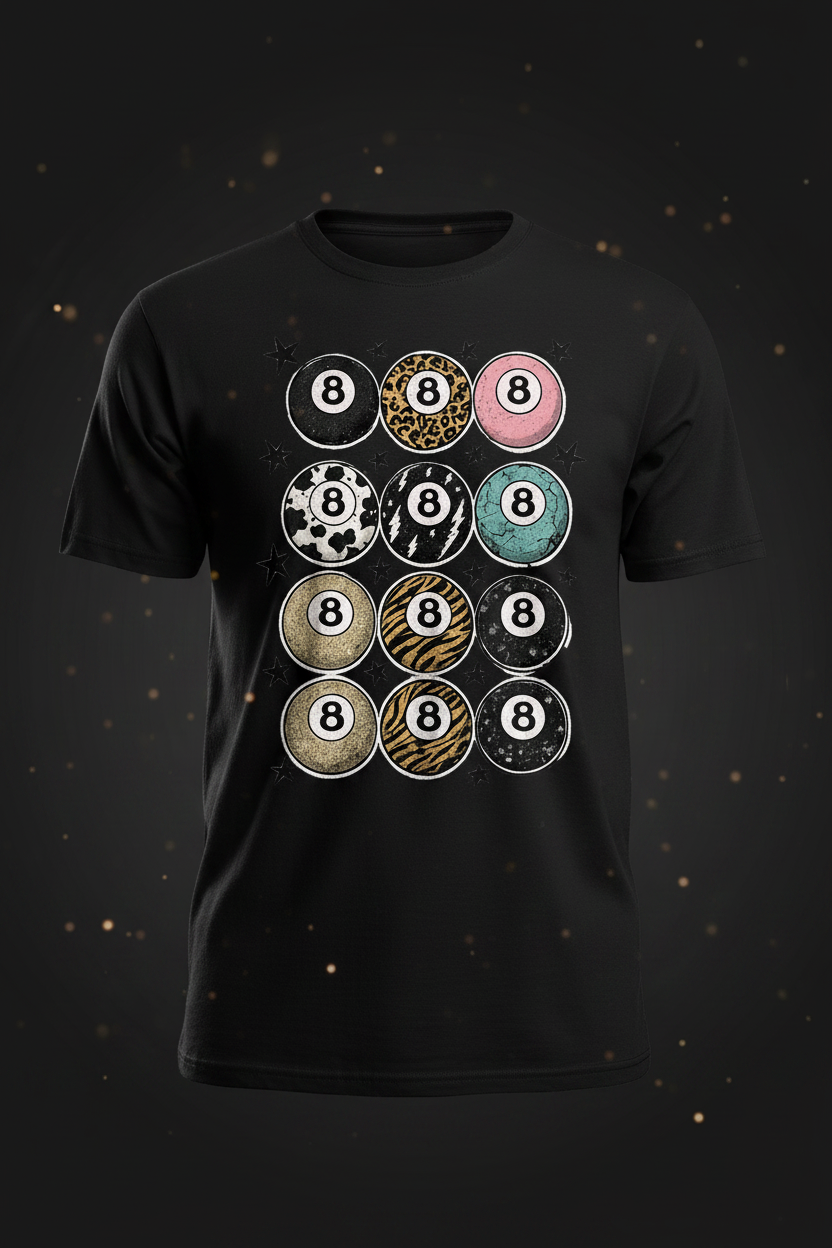 8-Ball Graphic Tee - Black