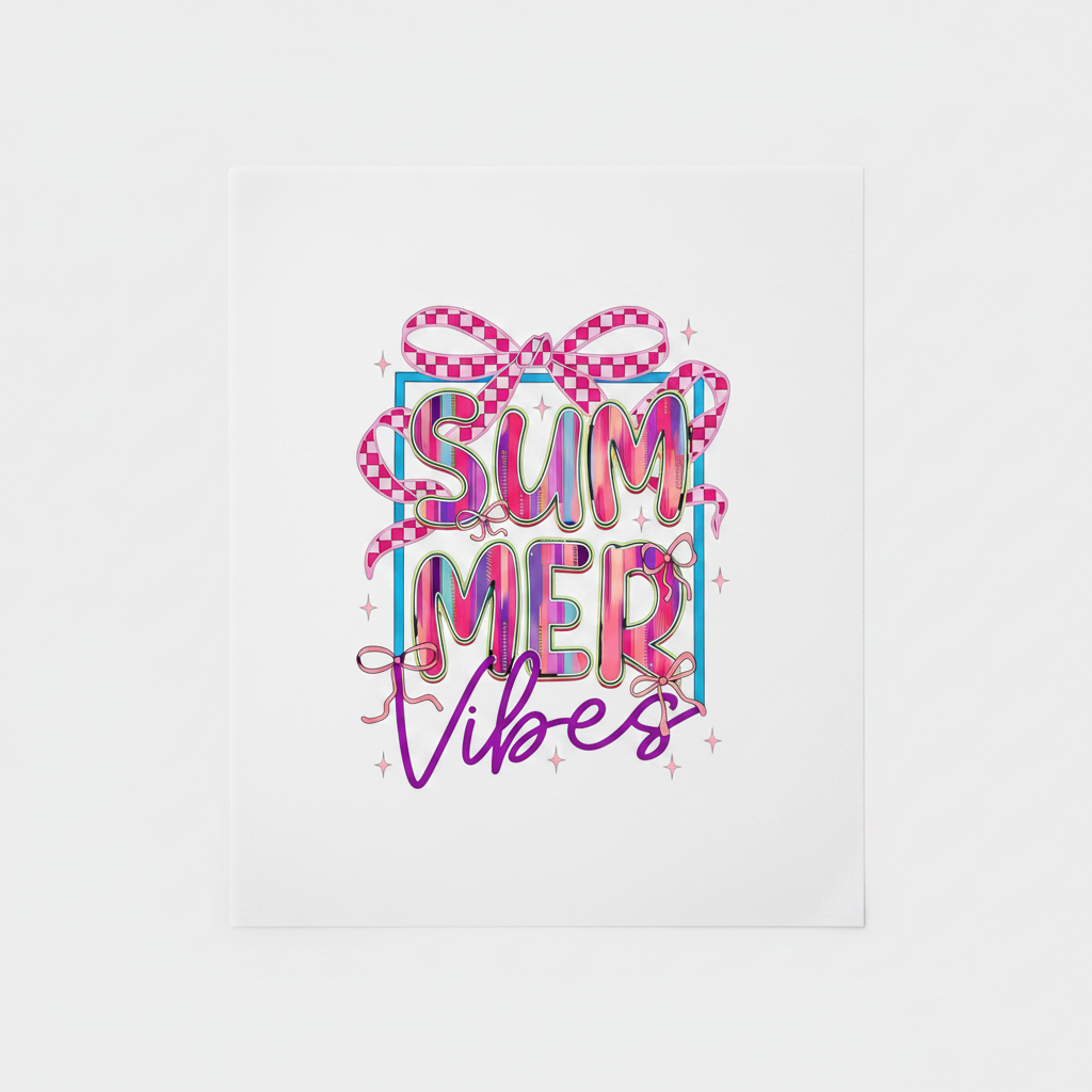 Summer Vibes DTF transfer mockup
