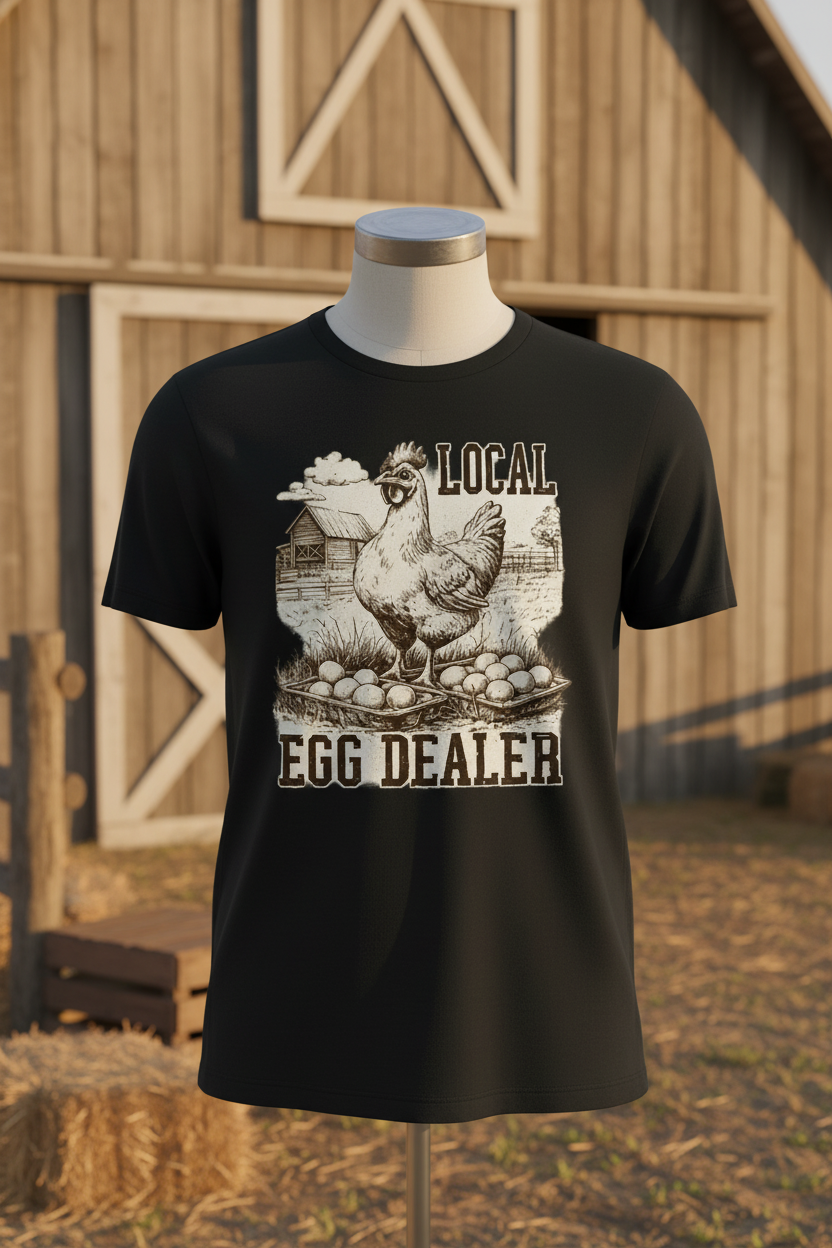 Local Egg Dealer Graphic Tee - Black