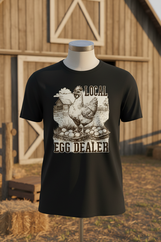 Local Egg Dealer Graphic Tee - Black