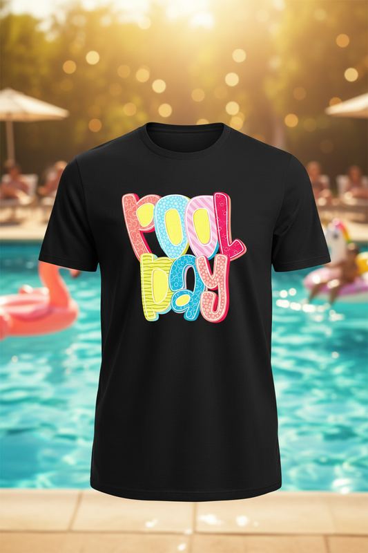 Pool Day Graphic Tee - Black