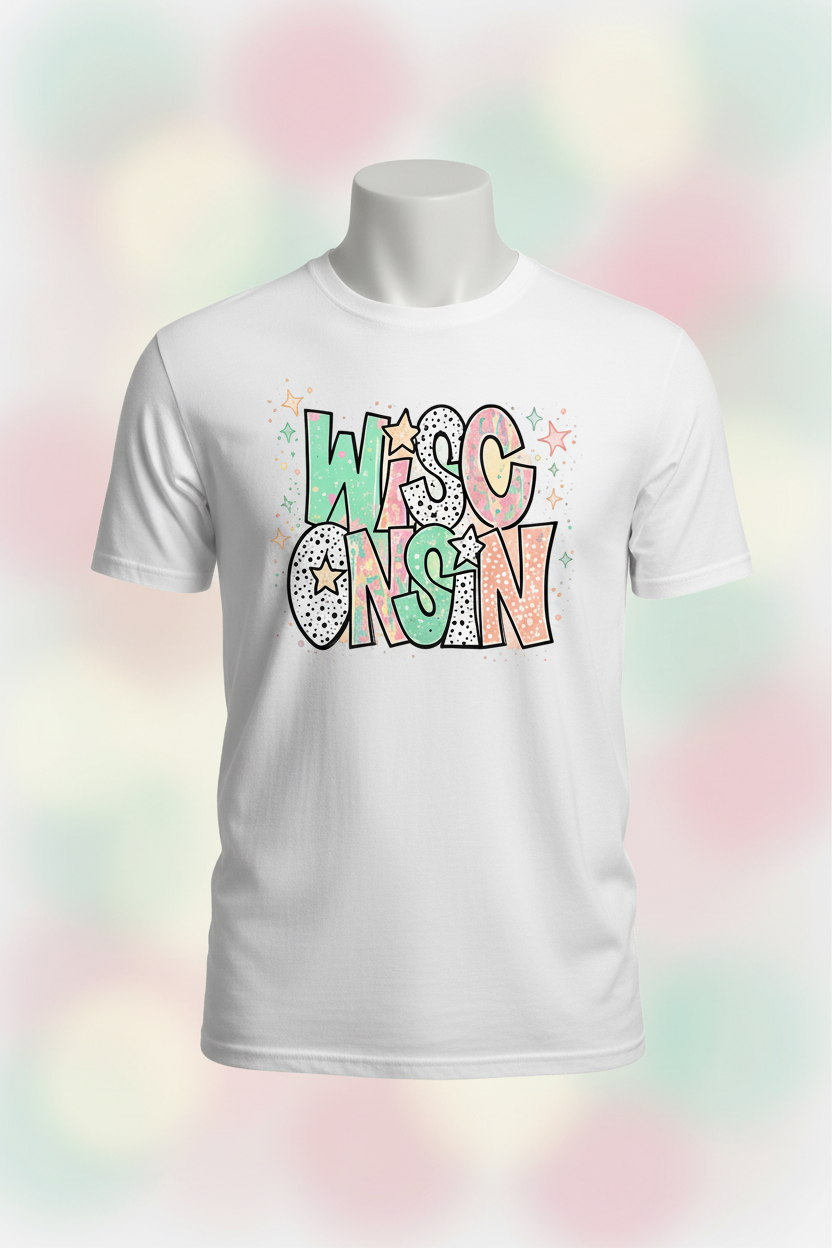 Wisconsin Graphic Tee - White