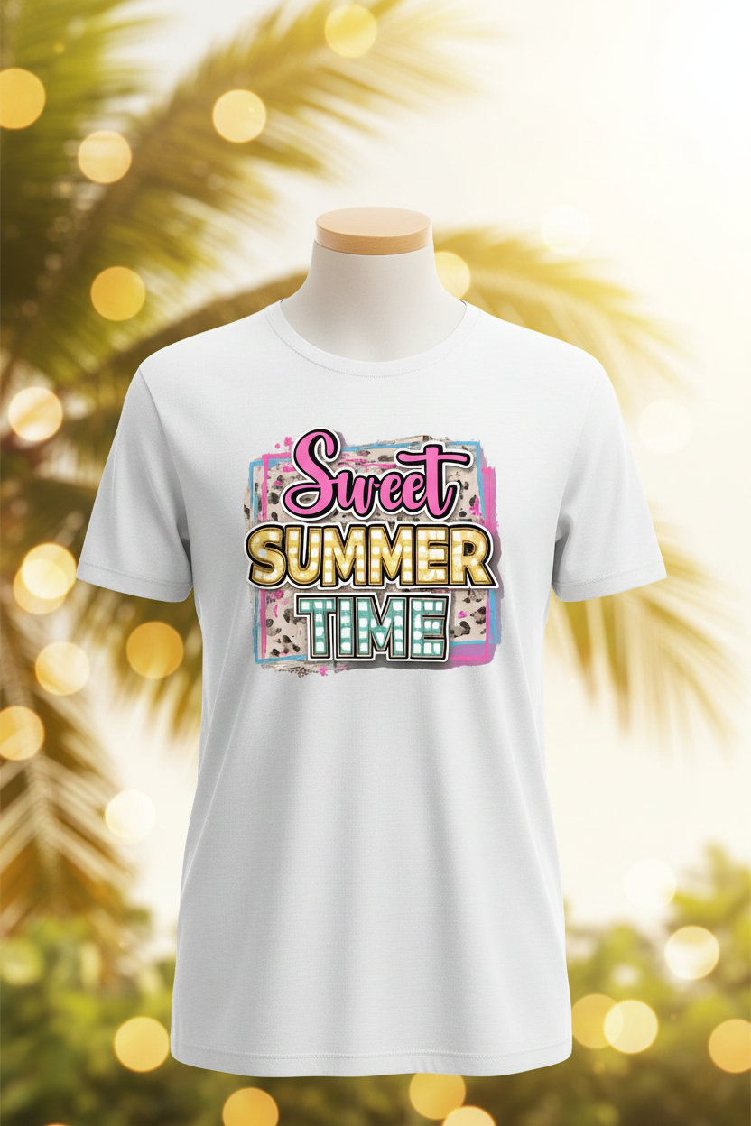 Sweet Summer Time Graphic Tee - White