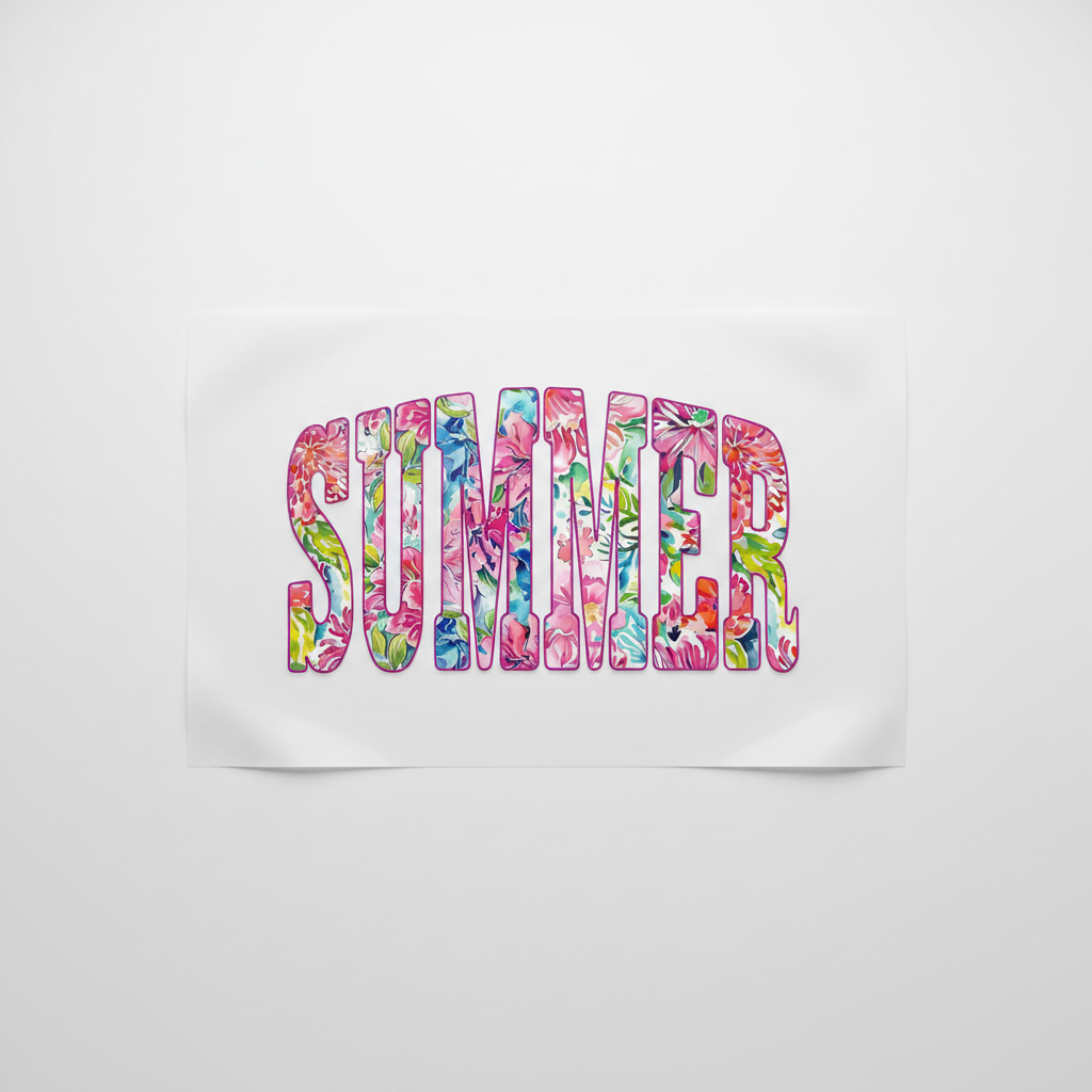 Summer DTF transfer mockup