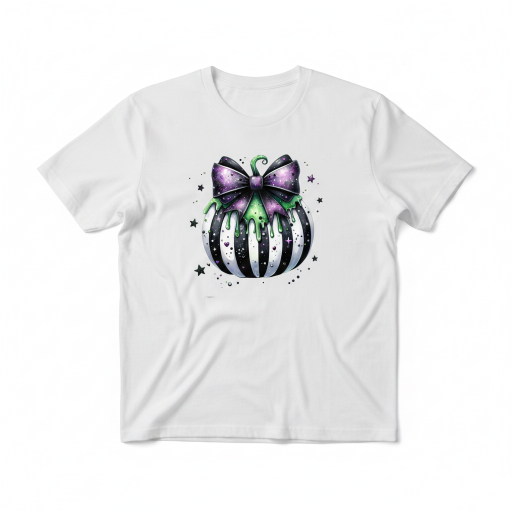 Halloween Pumpkin tee flat lay mockup