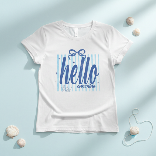 Hello Sunshine Graphic Tee Mockup