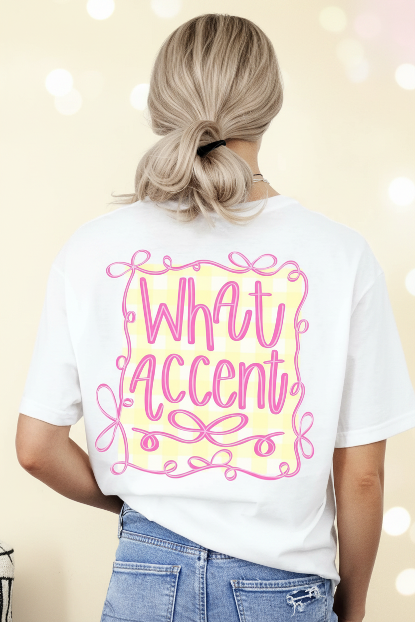 What Accent Tee - White Back