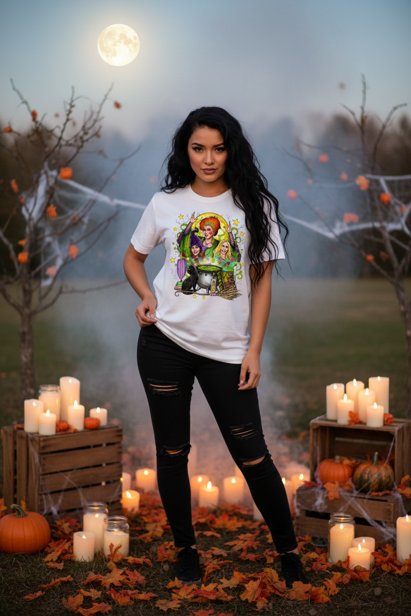 Hocus Pocus Girls tee lifestyle photo
