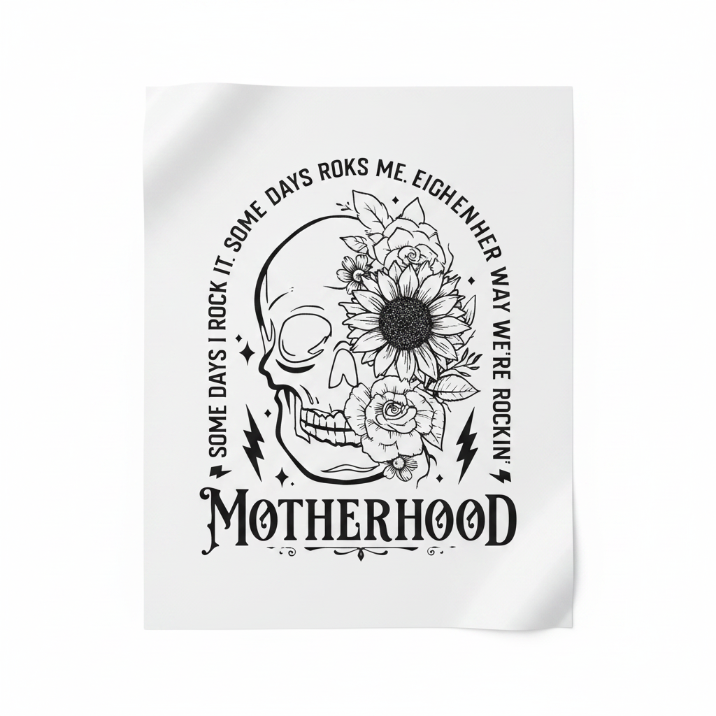 Motherhood DTF transfer mockup