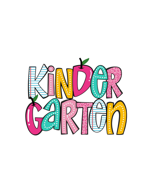 Kindergarten graphic tee design