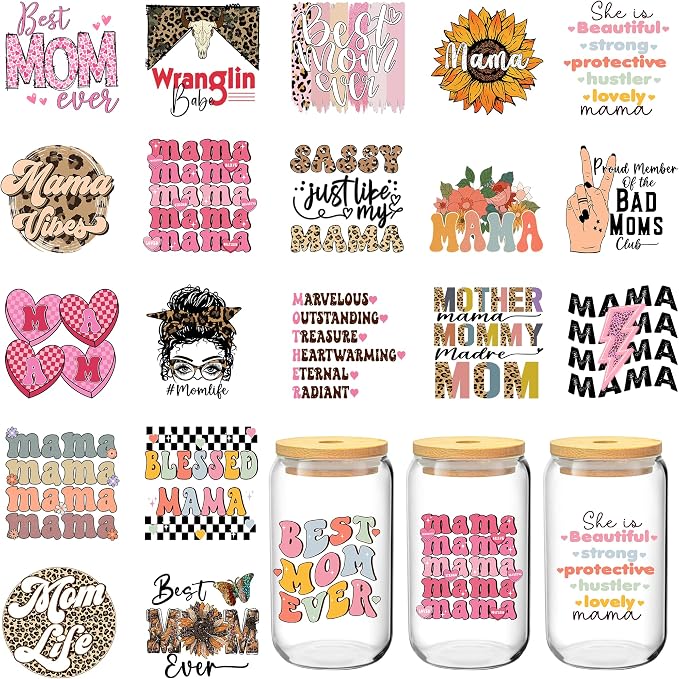 Glass cup designs - mama collection