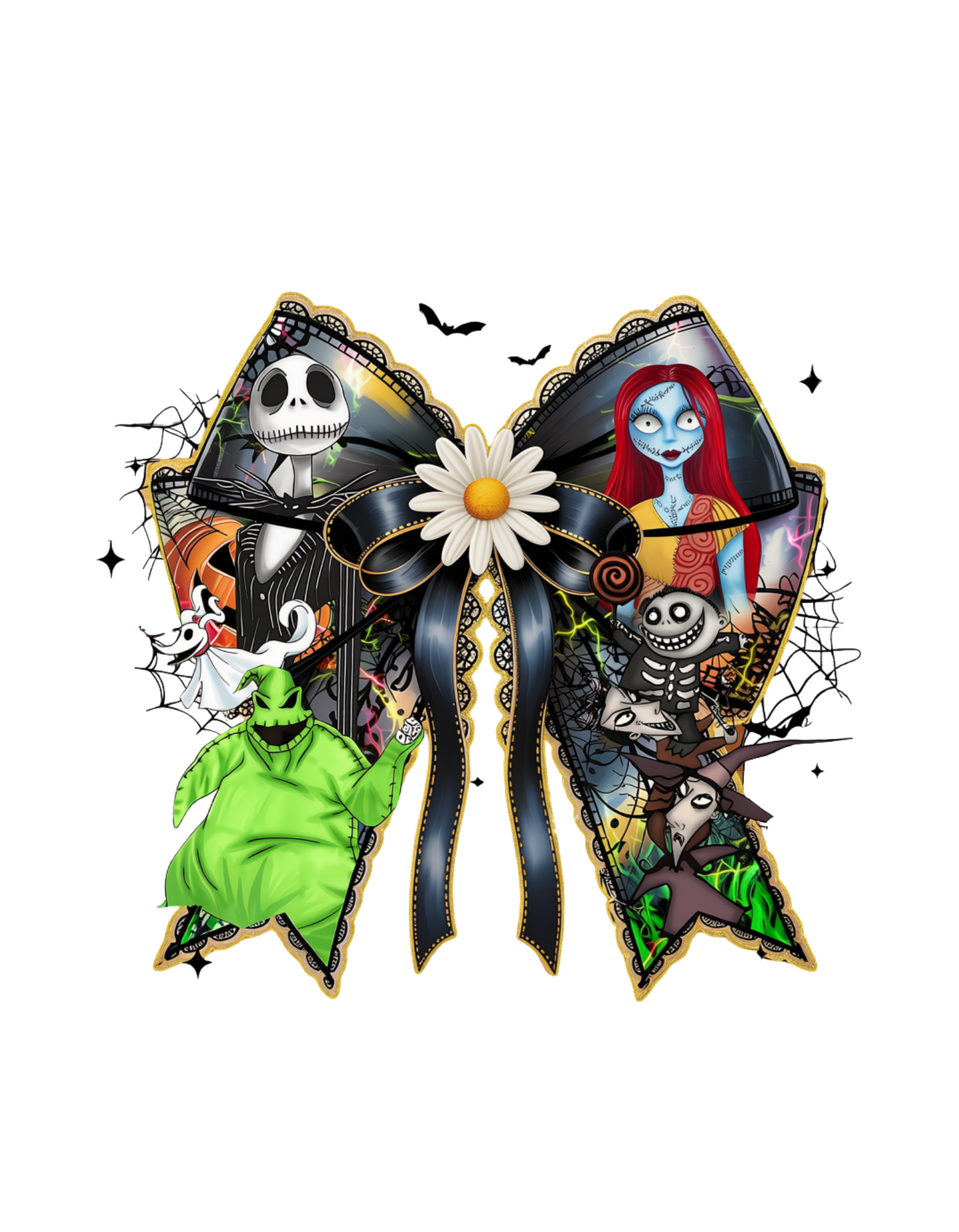 Pumpkin King bow Halloween DTF transfer design