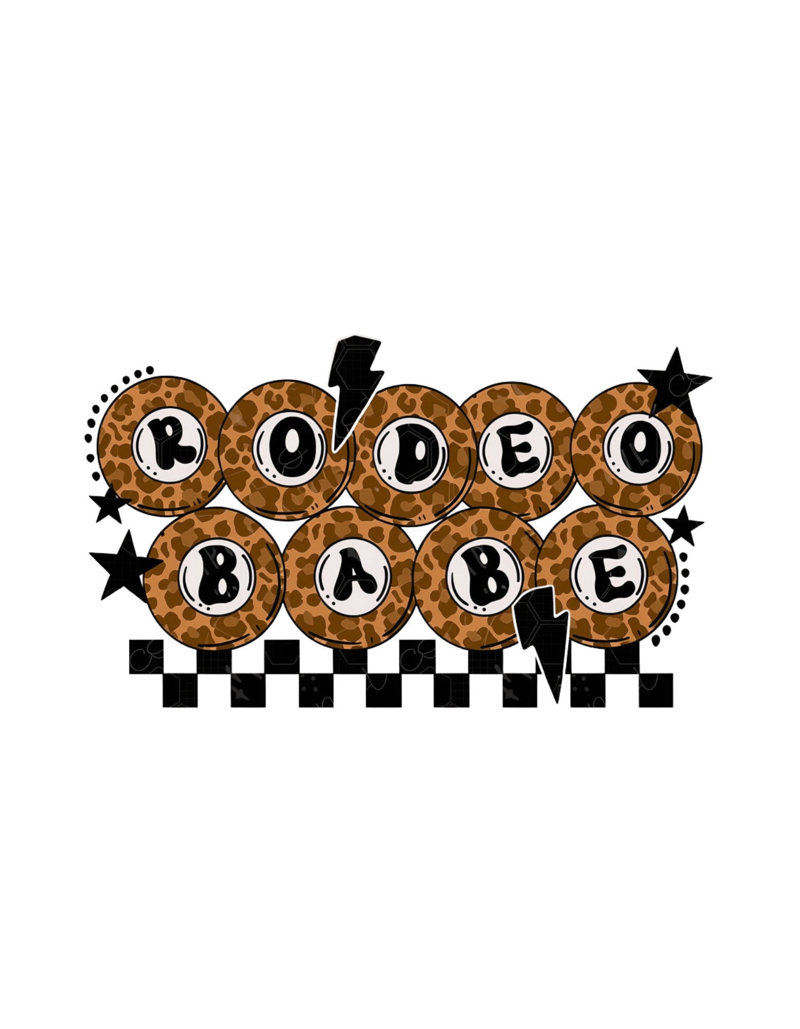 Rodeo Babe leopard print Western graphic tee design
