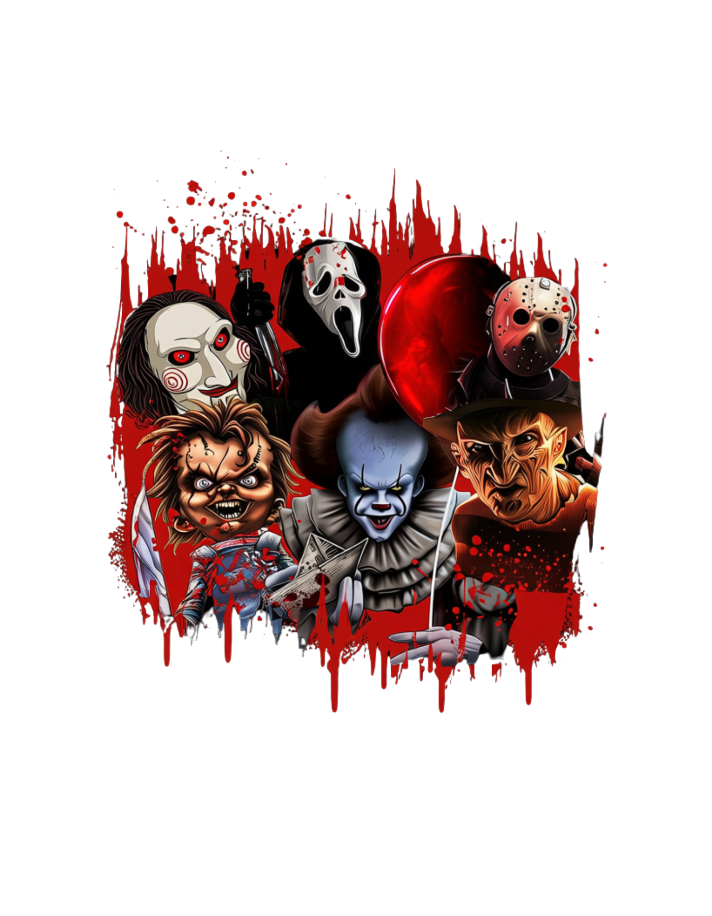 Horror Night Crew Halloween DTF transfer design
