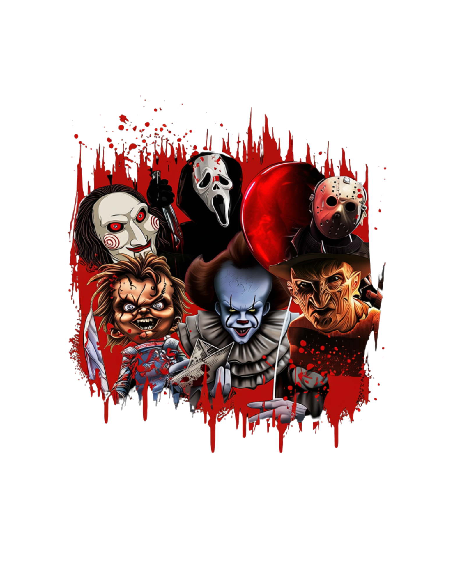 Horror Night Crew Halloween DTF transfer design
