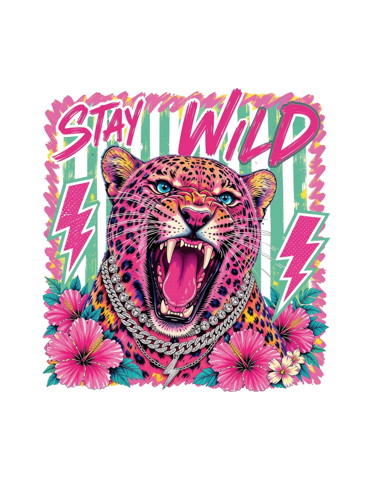 Stay Wild DTF transfer design